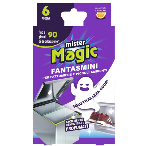 Ароматизатори Mister Magic Fantasmini для сміттєвих відер і невеликих приміщень, 6 шт.